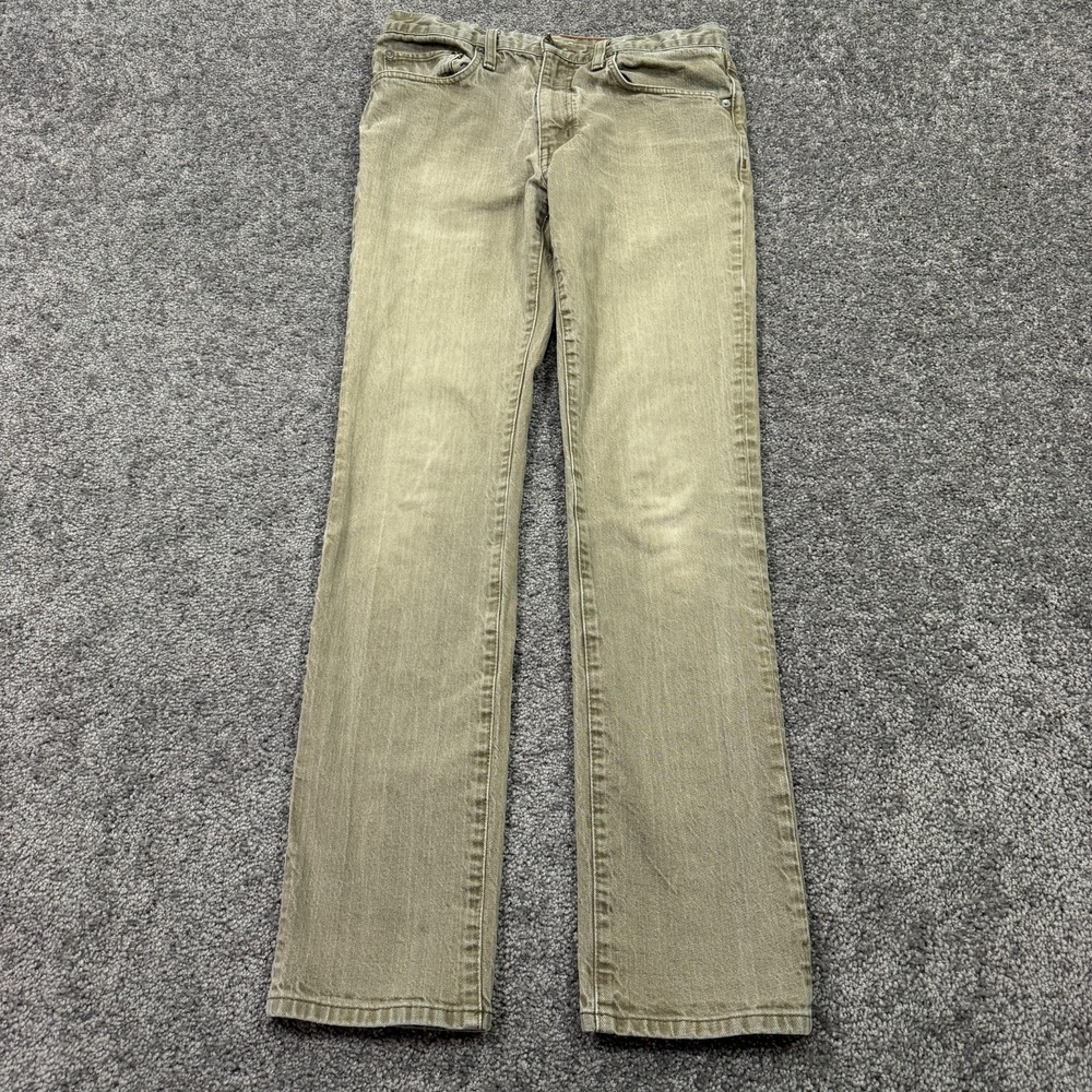 Eddie Bauer Jeans Mens 32x34 Brown Tan Slim Fit Medium Wash Denim Work Casual